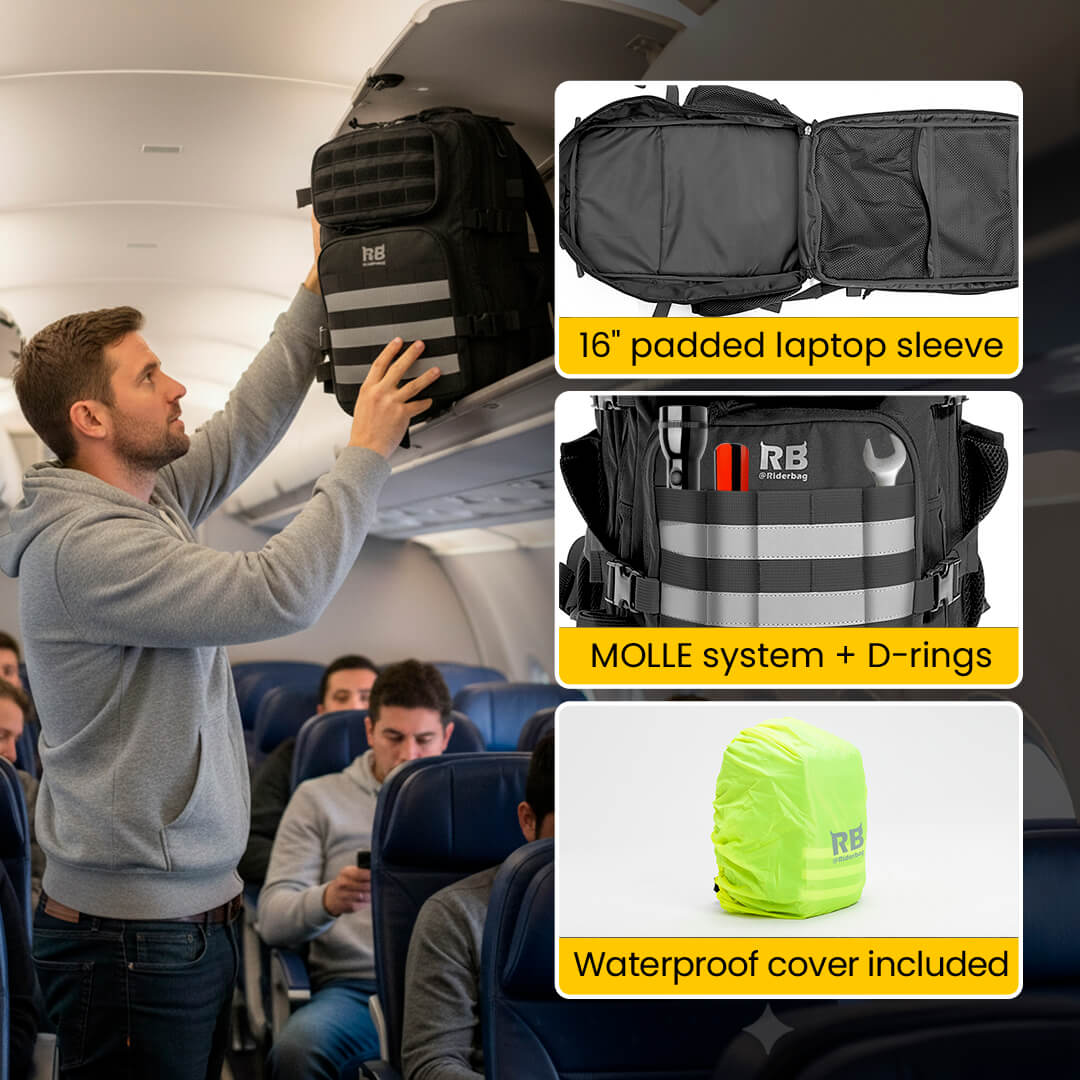 Riderbag Xtreme 30L Tactical Backpack - Black